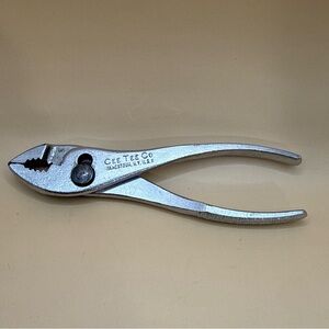 Vintage CEE TEE Co 6.5” Slip Joint Pliers Jamestown NY USA Textured Hand Grip